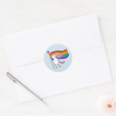 Liefde heeft geen grenzen Unicorn Ronde Sticker (Envelop)