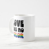 Liefde heeft geen kleur koffiemok (Voorkant links)