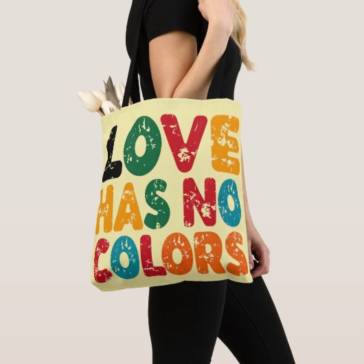 Liefde heeft geen kleuren Canvas tas (Dichtbij)