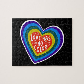 Liefde heeft geen kleuren tegen racisme/discrimina legpuzzel