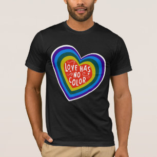 Liefde heeft geen kleuren tegen racisme/discrimina t-shirt