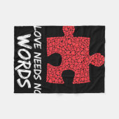 Liefde heeft geen puzzelhartontwerp nodig fleece deken (Voorkant (Horizontaal))