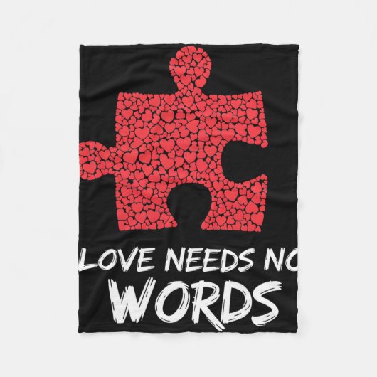 Liefde heeft geen puzzelhartontwerp nodig fleece deken (Voorkant)