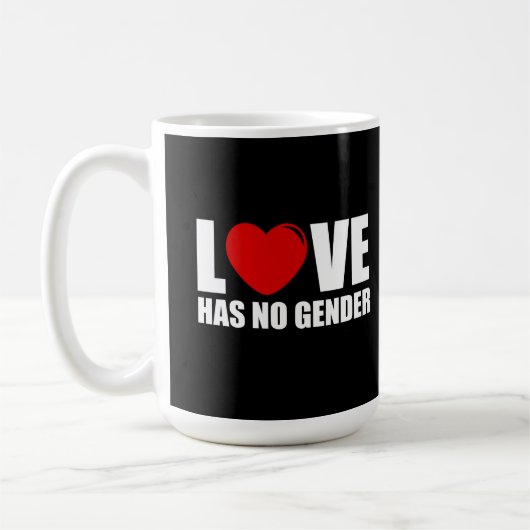 Liefde heeft geen sekse koffiemok (Links)