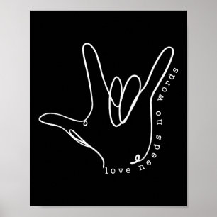 Liefde heeft geen woord nodig als autisme bewustzi poster