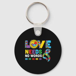 Liefde heeft geen woord nodig Asl Autisme bewustzi Sleutelhanger