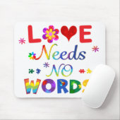 Liefde Heeft Geen Woorden Muismat (Met muis)