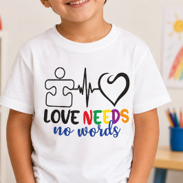 Liefde heeft geen woorden nodig, Autisme bewustzij Tri-Blend Shirt