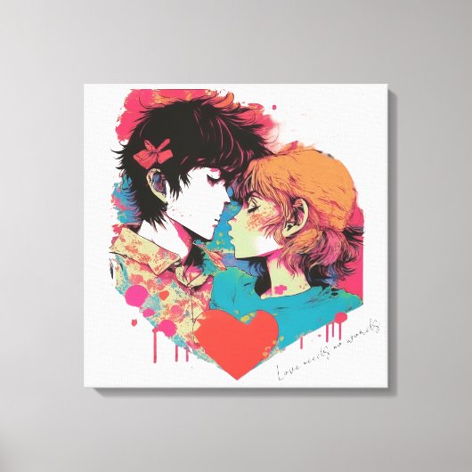 Liefde heeft geen woorden nodig canvas afdruk (Voorkant)