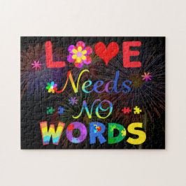Liefde heeft geen woorden nodig legpuzzel