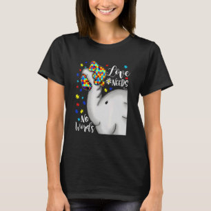 Liefde Heeft Geen Woorden Puzzel Olifant Autisme B T-shirt