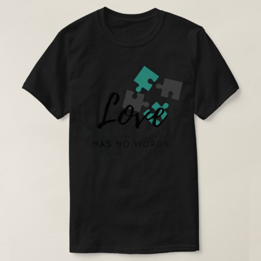 Liefde heeft geen woorden t-shirt (Design voorkant)