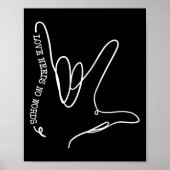 Liefde heeft geen Word ASL Autisme Bewustheid SPED Poster (Voorkant)