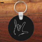 Liefde heeft geen Word ASL Autisme Bewustheid SPED Sleutelhanger (Voorkant)