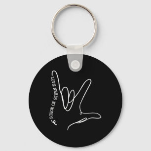 Liefde heeft geen Word ASL Autisme Bewustheid SPED Sleutelhanger