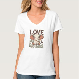Liefde Heeft Grote Oren Mooie Olifant T-shirt