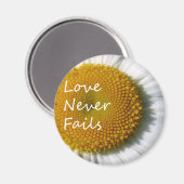 Liefde heeft nooit Daisy 1 Corinthians 13 gefaald Magneet (Voorkant / Achterkant)