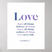 Liefde heeft nooit Poster gefaald - 1 corinthians (Voorkant)
