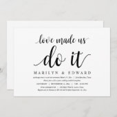 Liefde heeft ons dit laten doen, Moderne 'Post Wed Kaart (Voorkant / Achterkant)