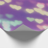 Liefde heeft Paarse roze stekelroze licht Cadeaupapier (Hoek)