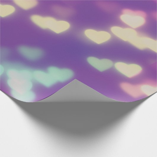 Liefde heeft Paarse roze stekelroze licht Cadeaupapier (Hoek)