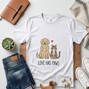 Liefde Heeft Pootjes   Cute Minimalistische Honden T-shirt