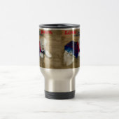 Liefde heeft vier Paws Quote met aangepaste optie Reisbeker (Center)