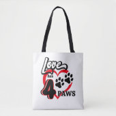 Liefde heeft vier poten Canvas tas (Voorkant)