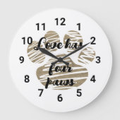 Liefde heeft vier poten Schattigee pootafdruk Grote Klok (Voorkant)