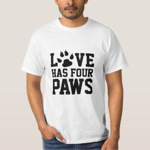 Liefde heeft vier poten t-shirt