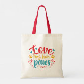 Liefde heeft vier poten tote bag (Achterkant)