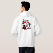 Liefde heeft vier poten voor hondenliefhebbers hoodie (Achterkant volledig)