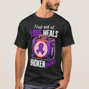 Liefde heelt gebroken stilte t-shirt