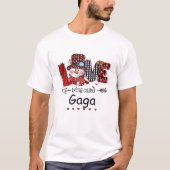 Liefde heet Gaga Snowman Kerstmis Red Pset T-shirt (Voorkant)