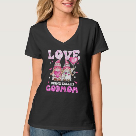 Liefde heet Godma Gnomes Godmoeder Christma T-shirt (Voorkant)