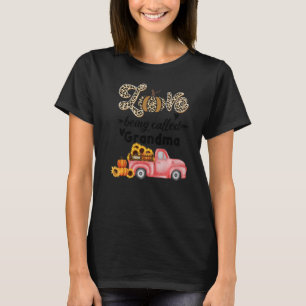 Liefde heet Grandma Herfst Truck Pumkin & Sunf T-shirt