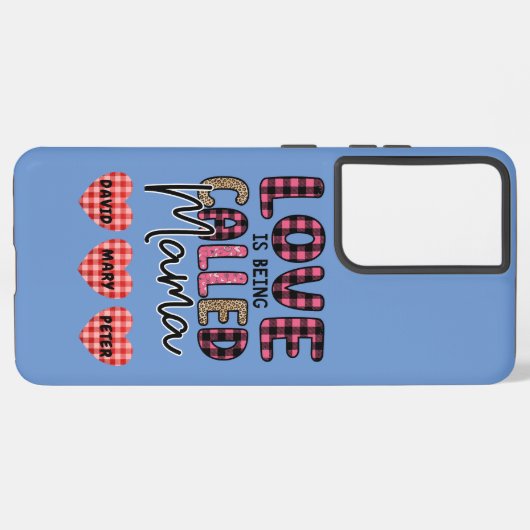 Liefde heet mama,  mam Gift Samsung Galaxy Hoesje (Achterkant horizontaal)