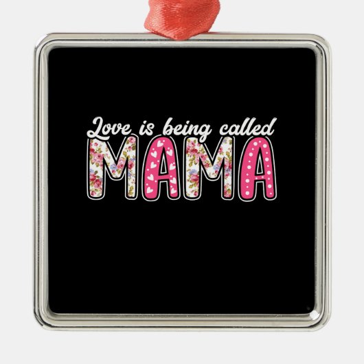 Liefde heet mama. metalen ornament (Voorkant)