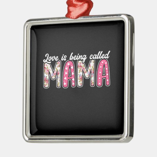 Liefde heet mama. metalen ornament (Links)