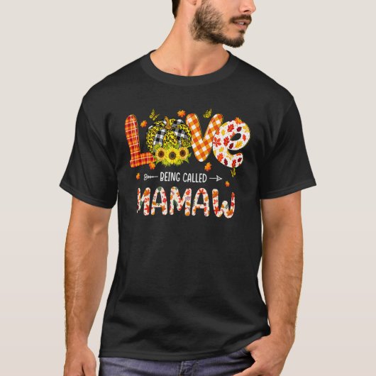 Liefde heet Mamaw Leopard Pset Pumpkin dan T-shirt (Voorkant)