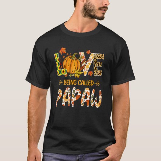 Liefde heet Papaw Pumpkin Bedankt T-shirt (Voorkant)