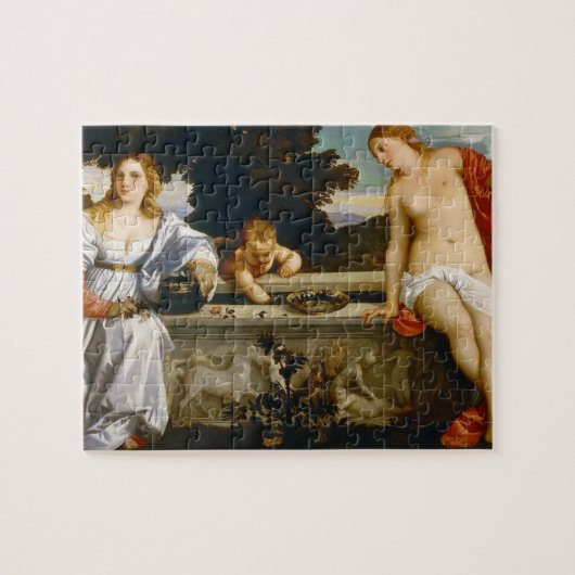Liefde heilig en profane liefde van Titiaan Legpuzzel (Horizontaal)