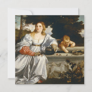 Liefde Heilige en Profane Liefde door Titian Cupid Bedankkaart