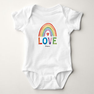 LIEFDE Helder Kleur Regenboog Waterverf Kind Baby Romper