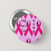 Liefde & Help-borstkankervoorlichting_ Ronde Button 5,7 Cm (Voorkant /achterkant)