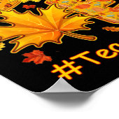 Liefde Herfst Autumn Sunflower Teacher Life Teache Poster (Hoek)