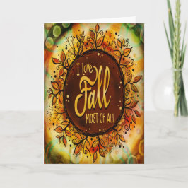 Liefde Herfst bloemblaadjes Inspirivity Kaart
