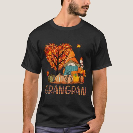 Liefde herfst kabouters Grangran halloween pompoen T-shirt (Voorkant)