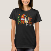 Liefde Herfst Y-all Thanksgiving Gnome Pumpkin Leo T-shirt (Voorkant)