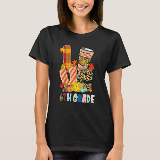 Liefde Herfst Y'all herfst 6e klas leraar Leopard T-shirt